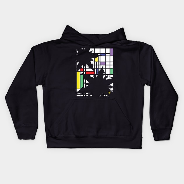 Snowflake -- De Stijl Kids Hoodie by The Midblackcat Shop